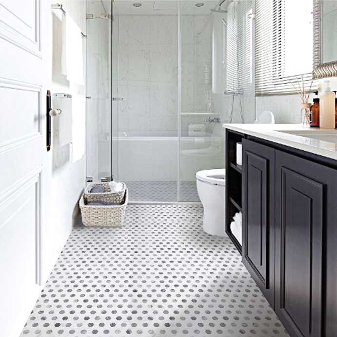 Floor Mosaic Tile Kitchen Backsplash, Mosaic Tile Bathroom Floor