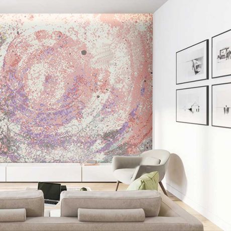 Pink Nebula Glass Mosaic Art Feature Wall 0.1Sq.M(1.07Sq.Ft)