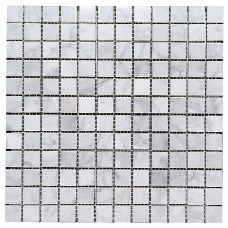 Carrara White Marble Mosaic Tile Square Tile Natural Stone 23x23mm