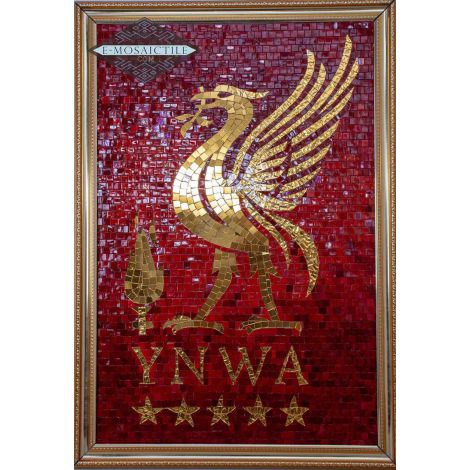 Liverpool UEFA Champion Logo Mosaic Art (No Frame)