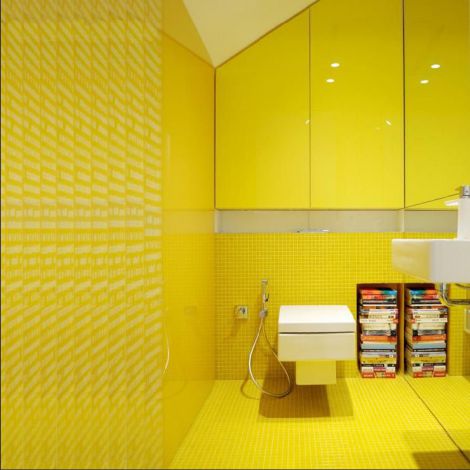 Yellow Crystal Glass Mosaic Tile Square