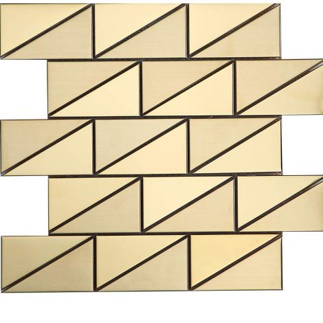 Stainless Steel Mosaic Tile Triangle Golden