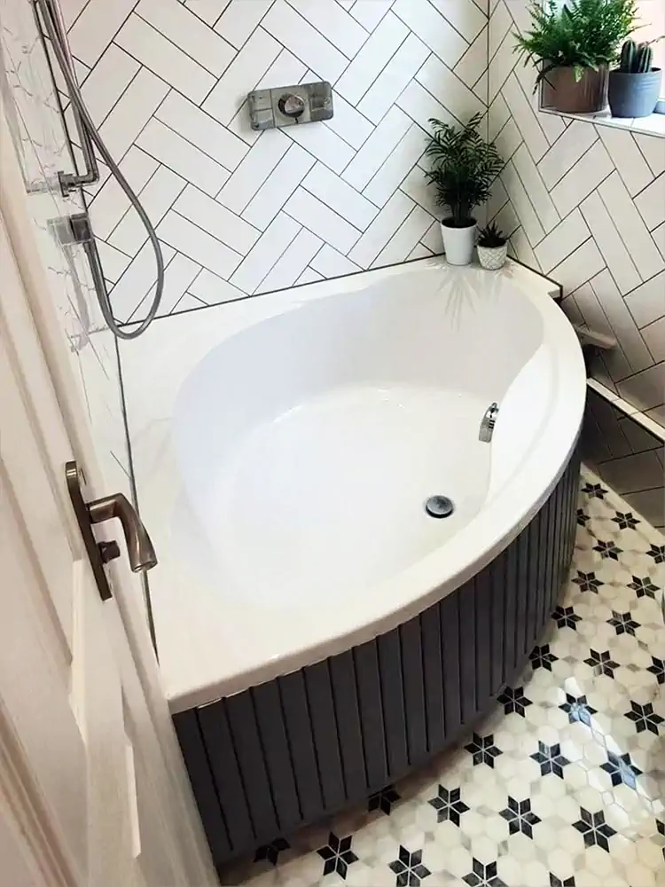 Hexagonal Star Marble Tile as Floor Tiles in the bathroom Design Ideas 02